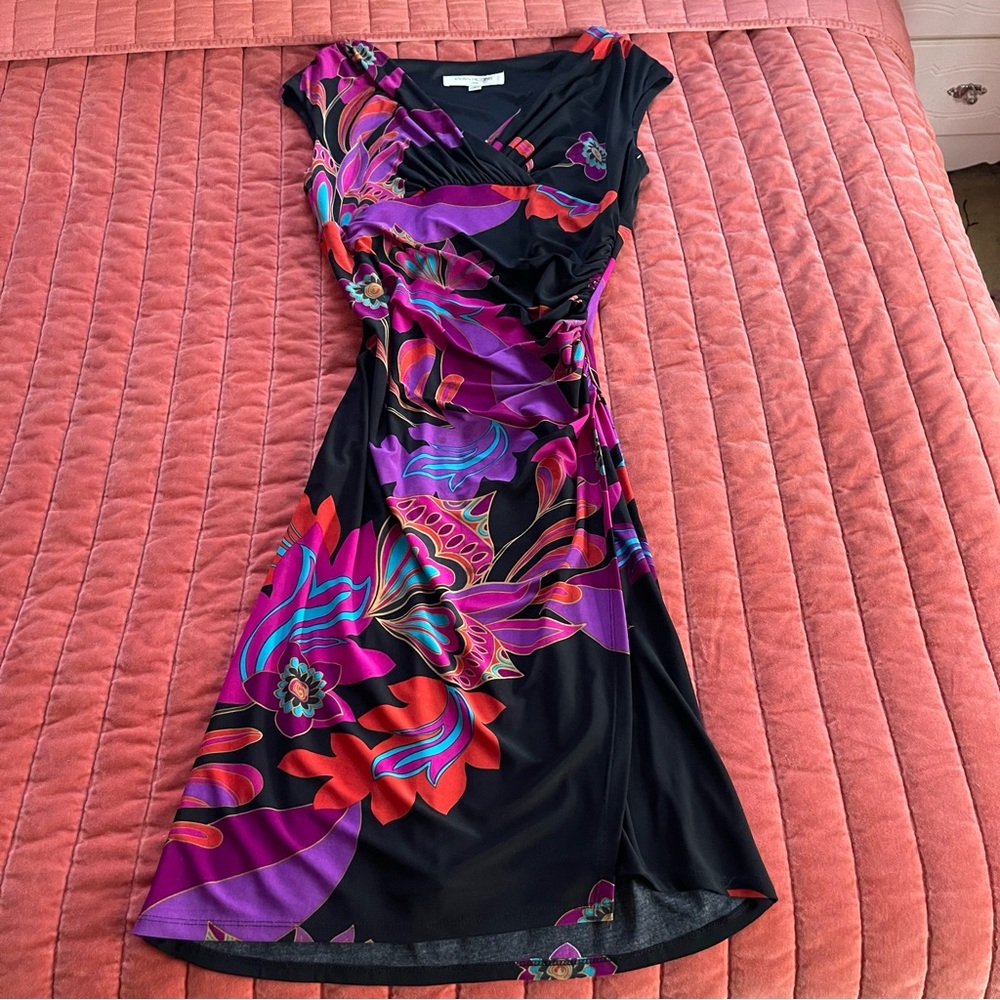 Vintage Y2K Evan Picone v-neck dress